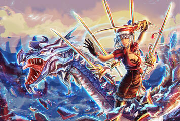 Waist up Illustration